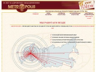 Кадровое агентство МЕТРОПОЛИС - 10лет: подбор кадров, поиск персонала
