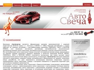 Компания АвтоСвеча | Автомобильные свечи зажигания в Самаре