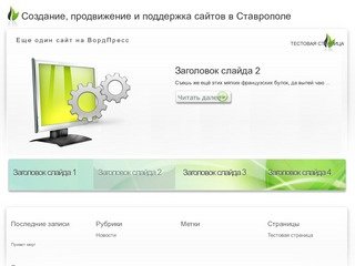 Создание, продвижение и поддержка сайтов в Ставрополе | Еще один сайт на ВордПресс