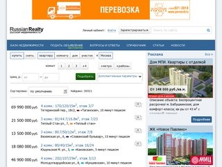 Независимый портал о недвижимости Москвы и России - RussianRealty.ru