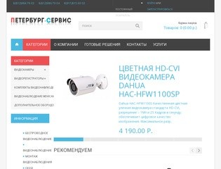 Камеры и системы видеонаблюдения. Купить системы видеонаблюдения - Петербург Сервис