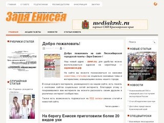 Лесосибирская городская общественно-политическая газета "Заря Енисея"