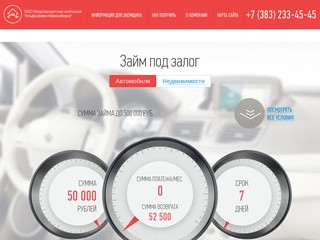 Взять срочный займ под проценты под залог в Новосибирске. Быстрые займы 
