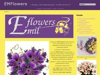 EMFlowers - оптово-розничные продажи цветов по Москве и Подмосковью