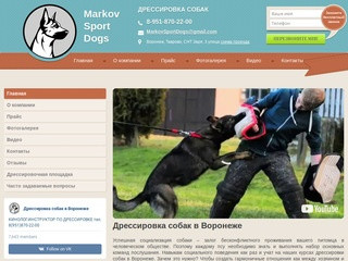 Дрессировка собак в Воронеже – курсы Markov Sport Dogs