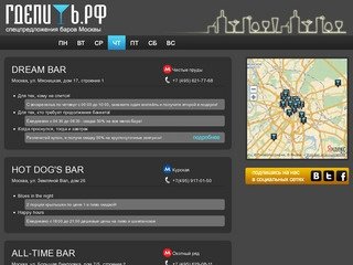 Акции и спецпредложения баров Москвы