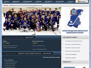 NOFH.RU - Нижегородская областная федерация хоккея