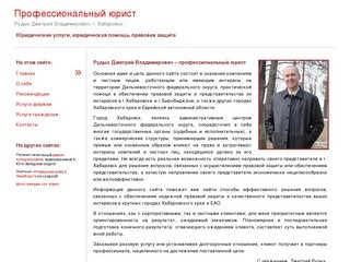 Юридические услуги, юридическая помощь: профессиональный юрист Дмитрий Рудых, г.Хабаровск