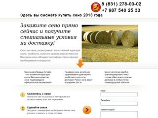 Сено :: Продажа сена в рулонах Нижний Новгород :: Купить сено Нижегородская область