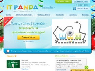 Создание сайтов и разработка сайтов недорого в Екатеринбурге и Челябинске - IT Panda (Айти Панда)