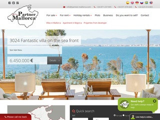 Partner-Mallorca - это первое агентство недвижимости на Майорке созданное для русскоговорящих покупателей недвижимости.