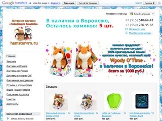 Купить говорящего хомяка в Воронеже ты можешь прямо сейчас —  не просто игрушку, а настоящего друга!