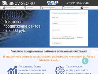 Продвижение и раскрутка сайтов в Москве – Русинов Юрий