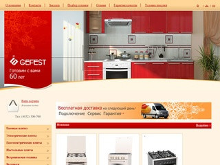 Интернет-магазин в г. Брянске по продаже газовых и электрических плит плит Гефест
