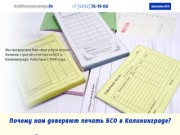 Бланки строгой отчетности в Калининграде: печать БСО недорого и срочно
