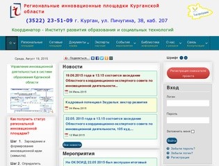 Региональные ииновационные площадки Курганской области