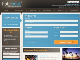 HotelBook.com | Hotel Bookings, Offers & Travel Guides | Book Hotel Direct! (HotelBook.com - We offer online hotel reservations for independent and boutique hotels. Book the best hotel deals throughout the world at great prices. If you're looking for a un