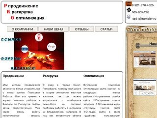 Система PRO|Продвижение,Раскрутка и Оптимизация сайтов в Санкт