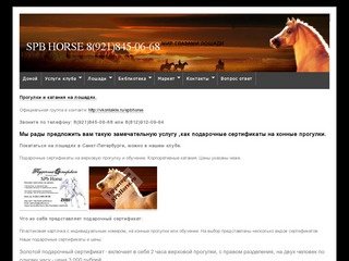 Конный клуб SPb Horse. Лошади Санкт-Петербурга. Обучение верховой езде