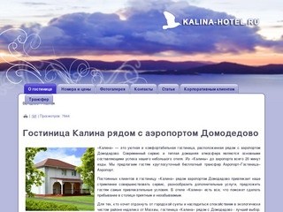 Гостиница Калина Отель Домодедово (Hotel Kalina Moscow) - Home