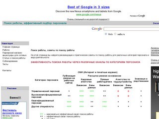 Кадры работа