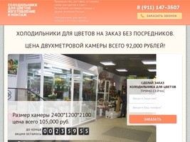 Производство , доставка, установка холодильников для цветов в Санкт