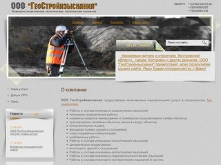 Инженерно-геодезические, геологические, экологические изыскания г. Кострома  ООО ГеоСтройизыскания