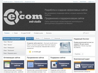 Студия веб-дизайна ECOM - Создание сайтов любой сложности: разработка и поддержка веб сайтов