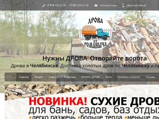 Дрова в Челябинске | Доставка колотых дров | Компания  "Дрова от Романыча"| дрова 74