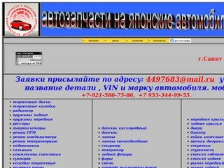 Японские автозапчасти в Санкт-Петербурге. Магазин 