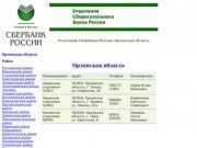 Отделения Сбербанка России — Орловская область