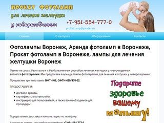 Прокат фотоламп для лечения  желтушки у новорожденных в Воронеже