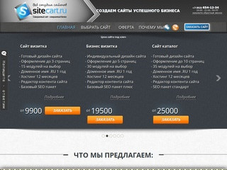 Заказать сайт. Создание сайтов, Екатеринбург :::  веб студия sitecart