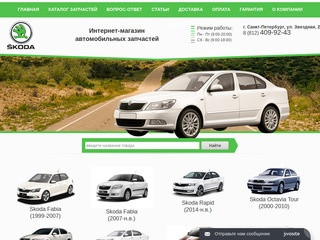 Купить автозапчасти на Skoda в Санкт-Петербурге: каталог и цены
