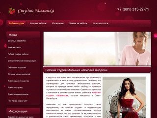 Вебкам студия Малинка - интересная работа для девушек в Санкт-Петербурге