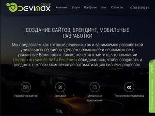 Devimax - cоздание сайтов, брендинг, мобильные разработки в Калуге
