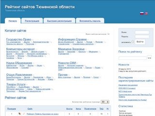 Рейтинг сайтов Тюменской области -&gt; Топ рейтинг сайтов rating-72.ru