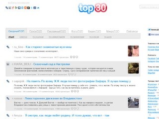 ТОП30 - Рейтинг постов блогосферы