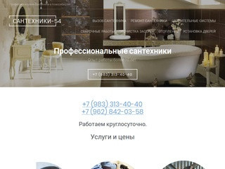 Сантехники-54 — Профессиональные сантехники в Новосибирске