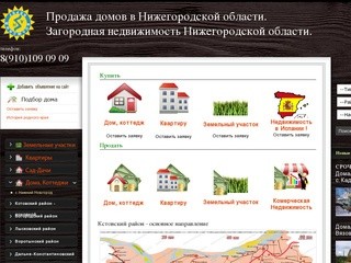Продажа домов в Нижегородской области, покупка домов в Нижегородской области 