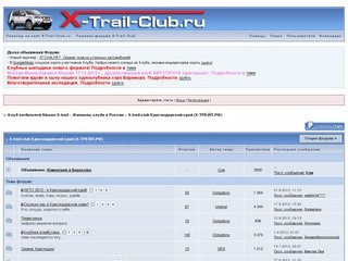 Клуб любителей Nissan X-trail -> X-trail-club Краснодарский край (Х-ТРЕЙЛ.РФ)