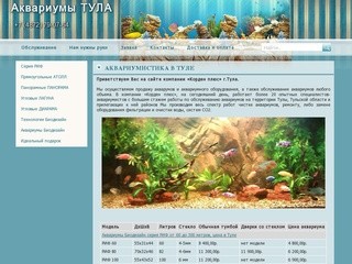 Обслуживание и продажа аквариумов в Туле - от идеи до волшебного мира аквариумистики один шаг