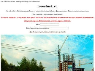 Forestnsk.ru - скоро открытие Новосибирская Недвижимость TМ