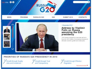 G20 - неформальный форум крупнейших экономик мира «Группа двадцати» (20) (под председательством России)