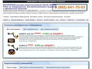 Металлоискатели в Северодвинске купить низкие цены бесплатная доставка EMS