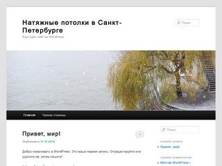 Натяжные потолки в Санкт-Петербурге | Ещё один сайт на WordPress