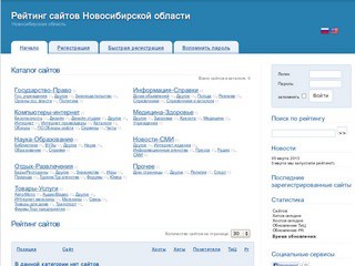 Рейтинг сайтов Новосибирской области -&gt; Топ рейтинг сайтов rating54.ru