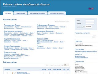 Рейтинг сайтов Челябинской области -> Топ рейтинг сайтов rating-74.ru