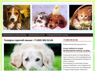 Ветеринарная служба Москвы | +7 (495) 902-52-68 круглосуточно