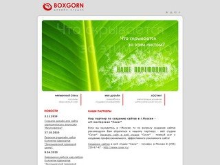 Создание сайтов. Дизайн-студия "BOXGORN"